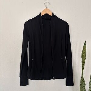 Athleta Salutation Ribbed Black Jacket